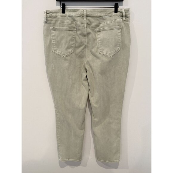 Chico’s So Slimming Girlfriend Ankle Jeans Size 3 16 Green Stretch Denim - Picture 2 of 14